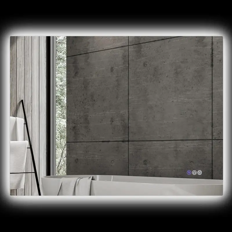 HOMCOM Dimmable Bathroom Mirror with Lights, 37" x 35" Backlit LED Mirror w/ Anti-Fog, Memory & Infinite Color Temperature
HOMCOM Dimmable Bathroom Mirror with Lights, 37" x 35" Backlit LED Mirror w/ Anti-Fog, Memory & Infinite Color Temperature
