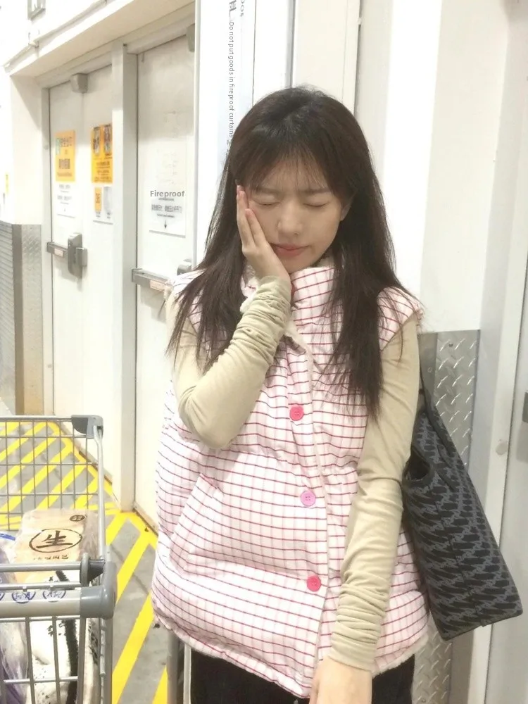 Double-Sided Wear Lamb Velvet Plaid Cotton Vest Women's Loose Winter irt Casual Lazy Sle Long Sve Zipper Closure
Double-Sided Wear Lamb Velvet Plaid Cotton Vest Women's Loose Winter irt Casual Lazy Sle Long Sve Zipper Closure