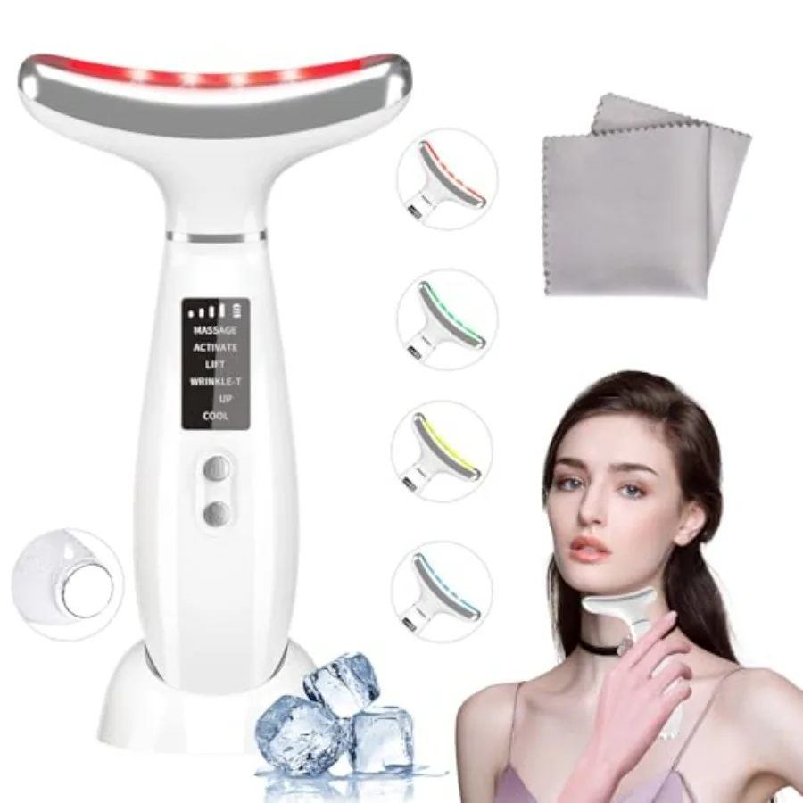 Red Light Therapy for Face and Neck Facial Skin Care Tools MicroCurrent Vibration Facial Cold and Hot Service Red and Blue LED
Red Light Therapy for Face and Neck Facial Skin Care Tools MicroCurrent Vibration Facial Cold and Hot Service Red and Blue LED