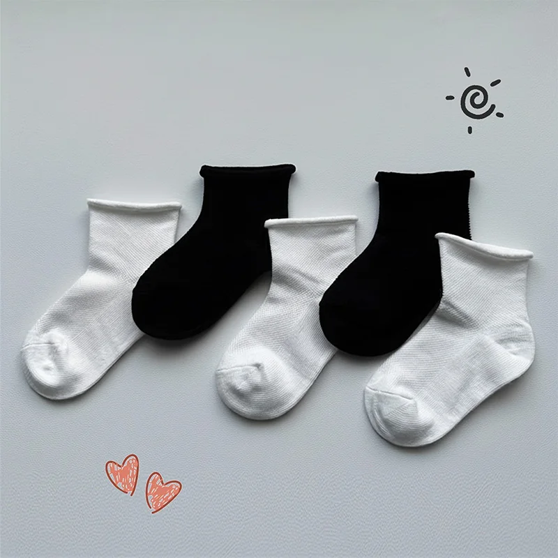 Baby Cotton Socks 5 Pairs Breathable Mesh Crew Lightweight Solid Color
Baby Cotton Socks 5 Pairs Breathable Mesh Crew Lightweight Solid Color