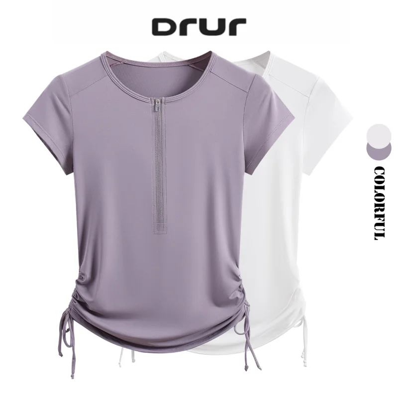 DRUR женская летняя рубашка для йоги Slim Fit на шнурке с полумолнией для тренировок, дышащая быстросохнущая спортивная рубашка, спортивная одежда для фитнеса, новинка
DRUR женская летняя рубашка для йоги Slim Fit на шнурке с полумолнией для тренировок, дышащая быстросохнущая спортивная рубашка, спортивная одежда для фитнеса, новинка
