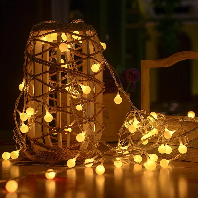 LED String Lights Ball Fairy String Outdoor EU/US Plug String Lights Christmas Holiday Garland Wedding Party Lights Decoration
LED String Lights Ball Fairy String Outdoor EU/US Plug String Lights Christmas Holiday Garland Wedding Party Lights Decoration