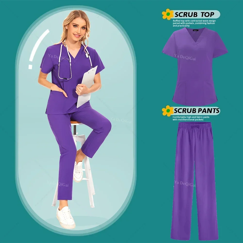 Medical Uniform Women Scrubs Sets Beauty Spa Salon Wokrwear Tops Pants Surgical Gowns Nurses Accessories Pet Shop Doctor Clothes
Medical Uniform Women Scrubs Sets Beauty Spa Salon Wokrwear Tops Pants Surgical Gowns Nurses Accessories Pet Shop Doctor Clothes