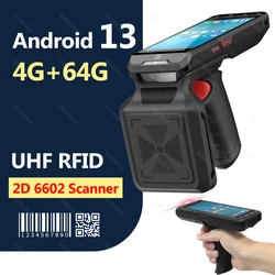 Warehouse PDA Android 13 OS 4G RAM 64G ROM with Pistol Grip 1D&2D Barcode Scanner Handheld Data Collector Terminal UHF Optional Warehouse PDA Android 13 OS 4G RAM 64G ROM with Pistol Grip 1D&2D Barcode Scanner Handheld Data Collector Terminal UHF Optional