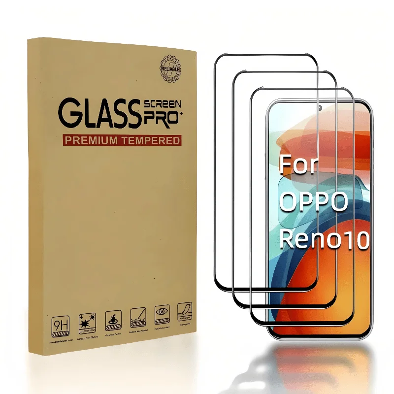 3 Pieces for OPPO Reno 10/ 10 Pro 5G HD Clear Tempered Glass Screen Protector, Anti-fingerprint, Bubble-Free Installation
3 Pieces for OPPO Reno 10/ 10 Pro 5G HD Clear Tempered Glass Screen Protector, Anti-fingerprint, Bubble-Free Installation