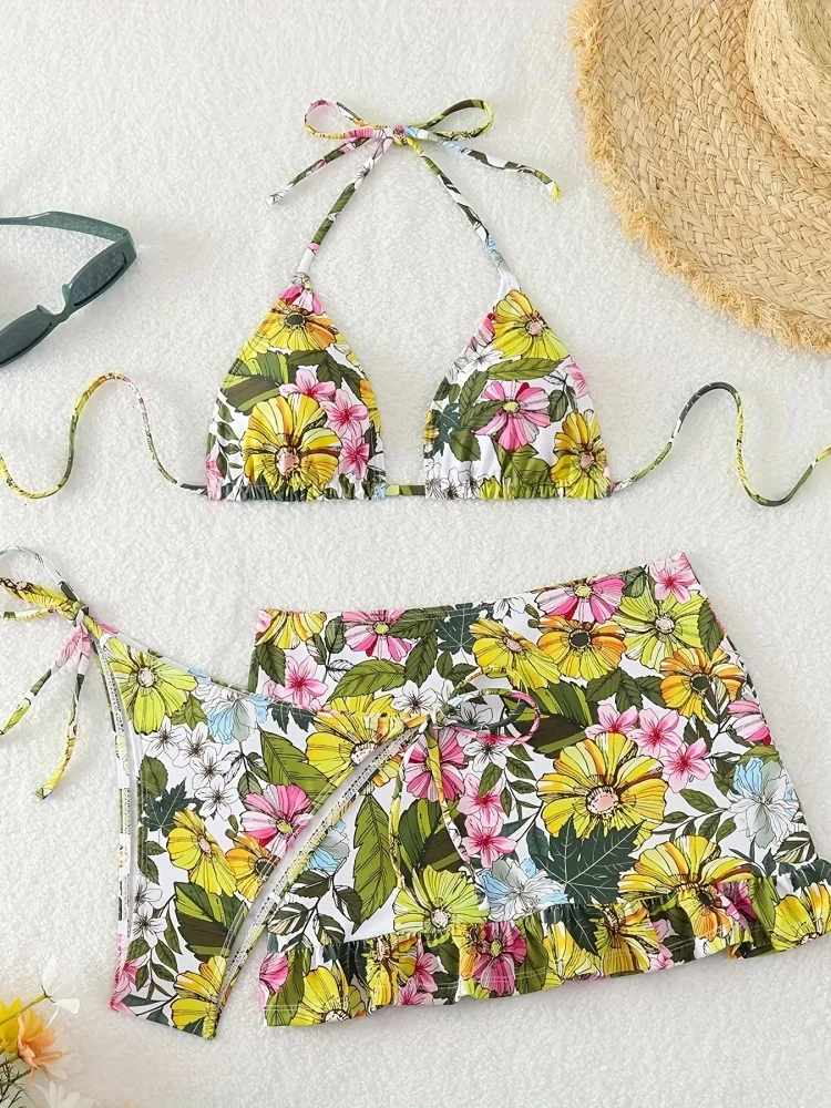 Bikini Women Swimsuit 2026 New Flowers Print Halter Bikinis Set Sexy Ruffle Short Skirt Three Piece Beach Bathing Suit Female
Bikini Women Swimsuit 2026 New Flowers Print Halter Bikinis Set Sexy Ruffle Short Skirt Three Piece Beach Bathing Suit Female