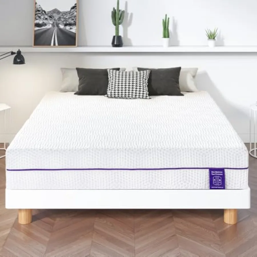 Lavender Soft Firm Flippable 12 Inch Gel Fused Memory Foam Mattress with Bamboo Charcoal, Dual Firmness for Versatile Sleep Sup
Lavender Soft Firm Flippable 12 Inch Gel Fused Memory Foam Mattress with Bamboo Charcoal, Dual Firmness for Versatile Sleep Sup