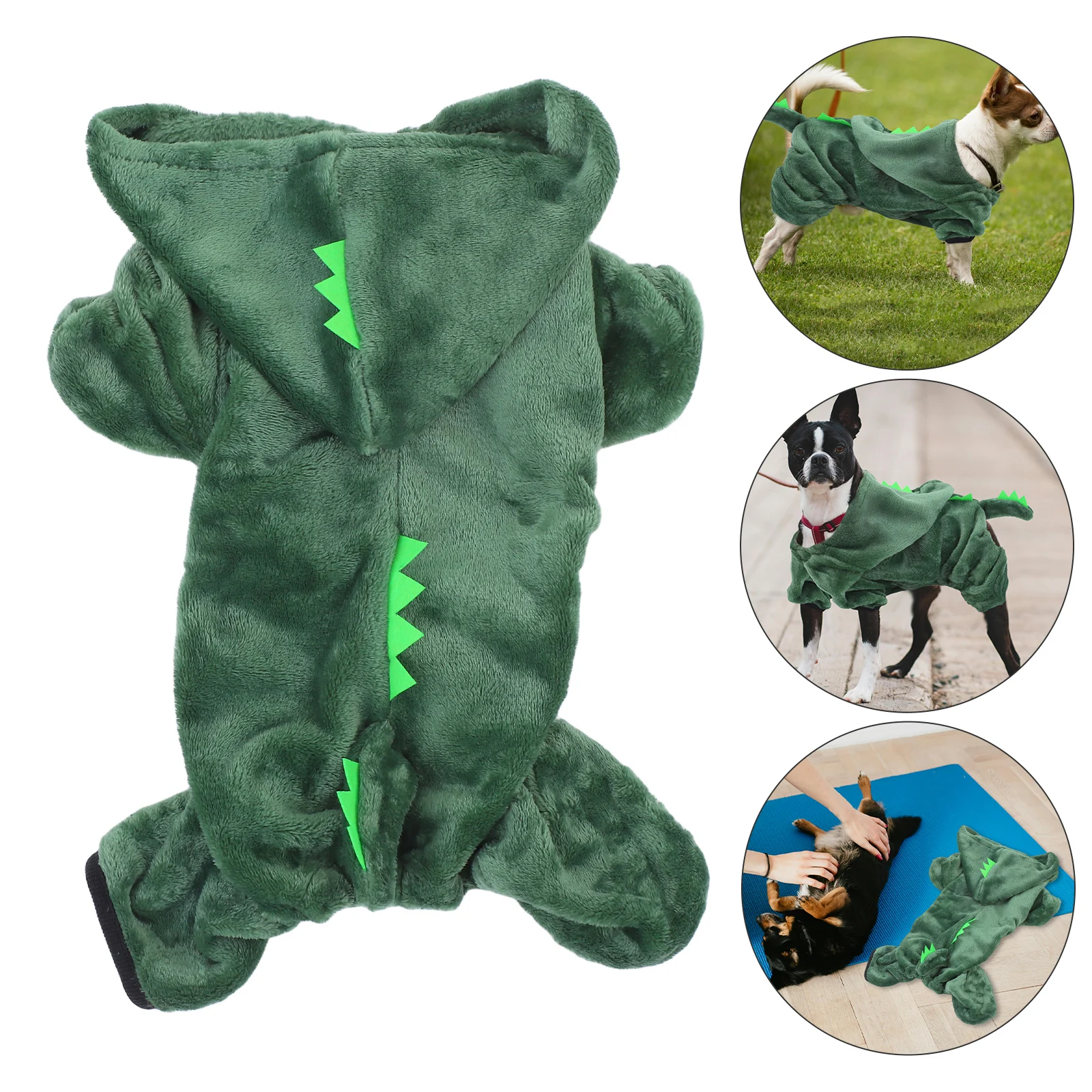 Dog Dinosaur Costume Small Clothes Outfit Pet Halloween Costumes for Dogs Green Warm
Dog Dinosaur Costume Small Clothes Outfit Pet Halloween Costumes for Dogs Green Warm