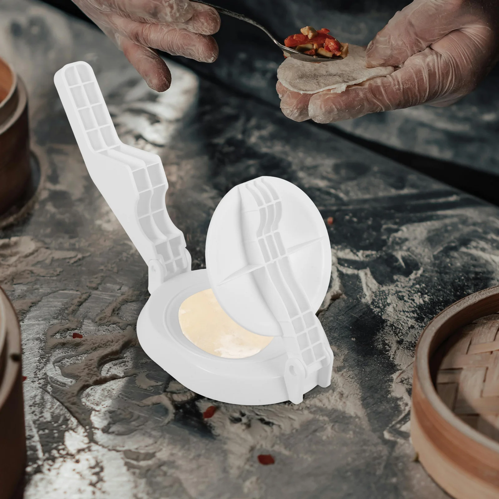 Dumpling Wrapper Press Mold Kitchen Gadget Plastic Dough Presser White Manual Tool For Wrappers Safe Material Practical Use Gift
Dumpling Wrapper Press Mold Kitchen Gadget Plastic Dough Presser White Manual Tool For Wrappers Safe Material Practical Use Gift