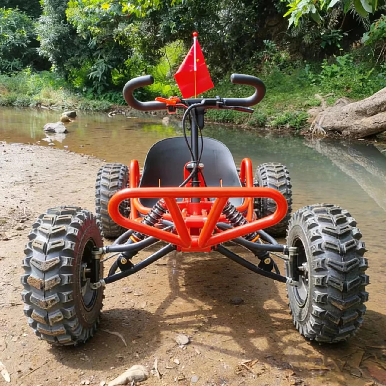 90cc 8-inch Tires 2-Stroke Outdoor Gas-Powered Kart Chain Drive Racing Jungle Trails Mountain Riding Four-Wheel Suspension Kart
90cc 8-inch Tires 2-Stroke Outdoor Gas-Powered Kart Chain Drive Racing Jungle Trails Mountain Riding Four-Wheel Suspension Kart