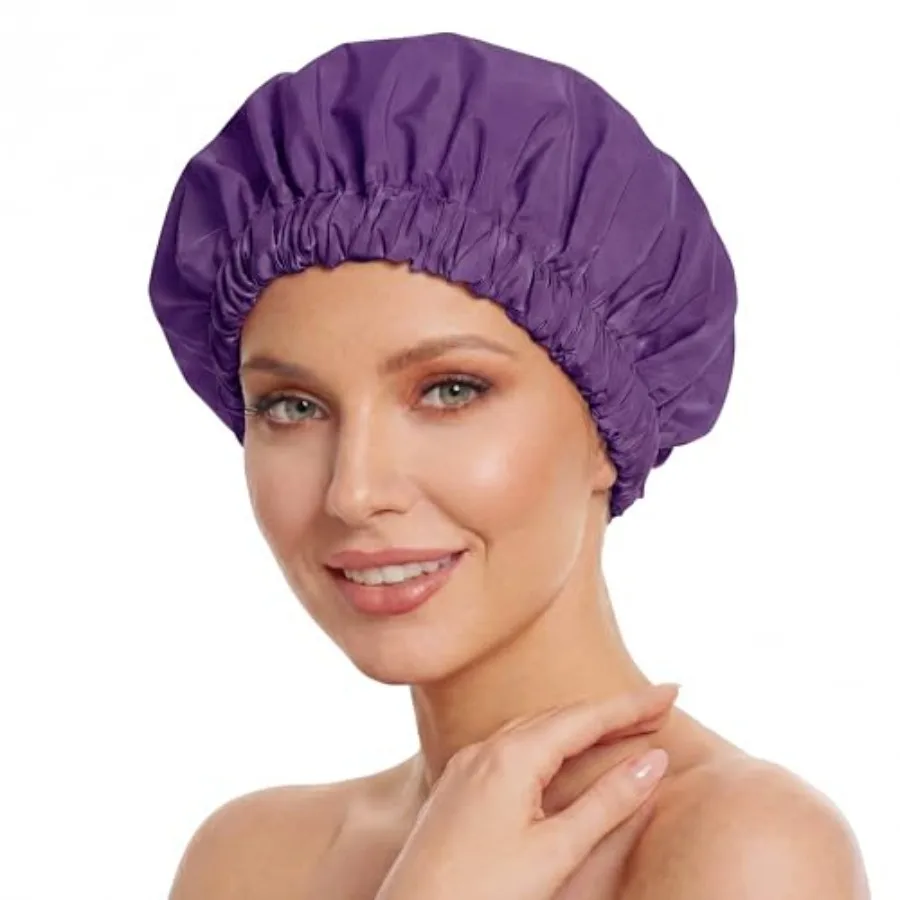 Reusable Shower Cap for Women, Large Waterproof Shower Bonnet with Elastic Band, Washable Bath Hair Cap for Long, Curly Hair, B
Reusable Shower Cap for Women, Large Waterproof Shower Bonnet with Elastic Band, Washable Bath Hair Cap for Long, Curly Hair, B