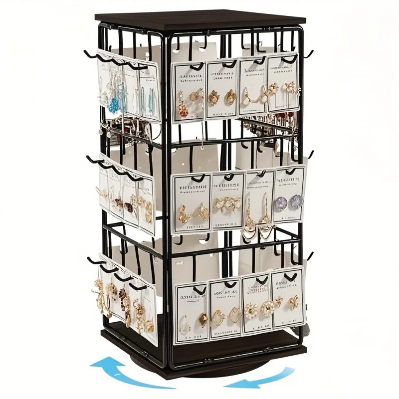  360 ° Rotating Jewelry Organizer Tower - Iron & Wood Display Stand for Earrings Rings Necklaces - Women's Gift (27" Tall)
360 ° Rotating Jewelry Organizer Tower - Iron & Wood Display Stand for Earrings Rings Necklaces - Women's Gift (27" Tall)