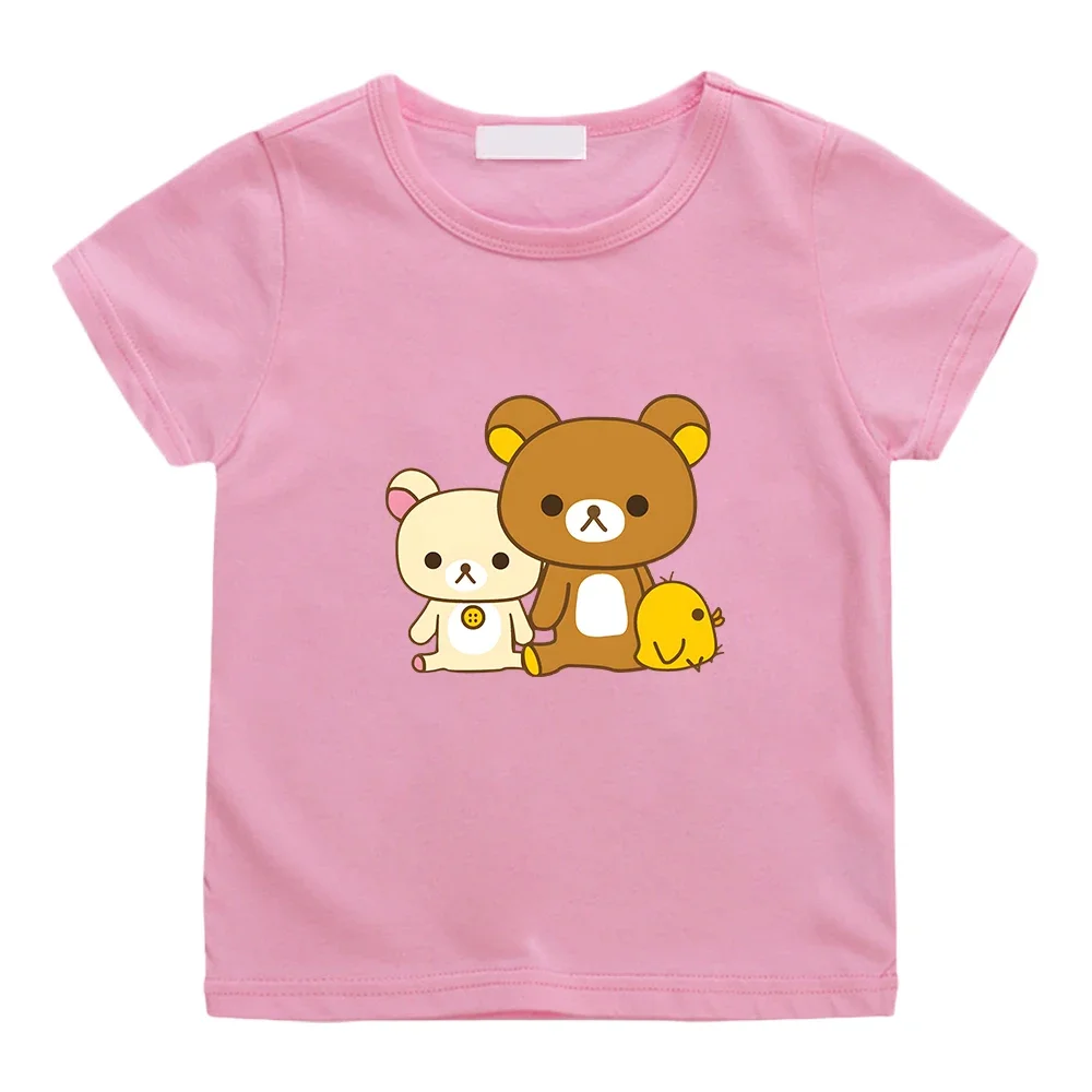 Rilakkuma Bear Print Kawaii T-shirt Children Cartoon Boys Girls 100% Cotton Anime T-shirt High Quality Summer Tops kids clothes
Rilakkuma Bear Print Kawaii T-shirt Children Cartoon Boys Girls 100% Cotton Anime T-shirt High Quality Summer Tops kids clothes