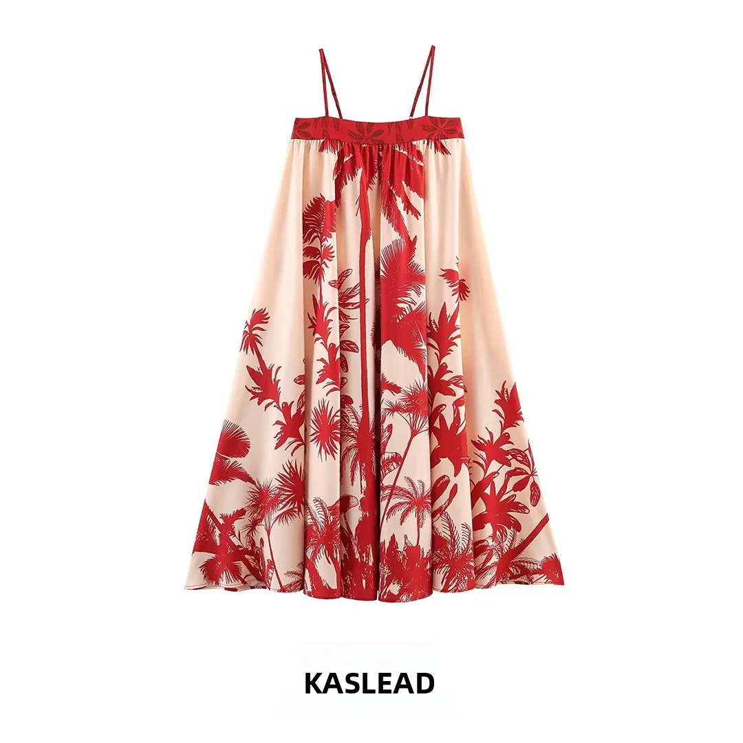KASLEAD New Women's Casual Print Vacation Style Strap Long Dress Fashion Elegant Umbrella Skirt Polyester Fiber No Brand
KASLEAD New Women's Casual Print Vacation Style Strap Long Dress Fashion Elegant Umbrella Skirt Polyester Fiber No Brand