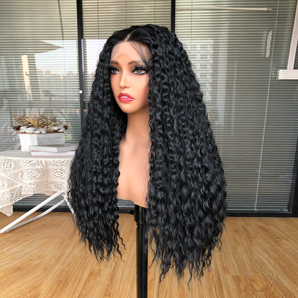 Black Long Curly Lace Front Wigs for Women Deep Wave Lace Front Wig 13x4 HD Lace Wig Synthetic Hair Pre Plucked with Baby Hair
Black Long Curly Lace Front Wigs for Women Deep Wave Lace Front Wig 13x4 HD Lace Wig Synthetic Hair Pre Plucked with Baby Hair