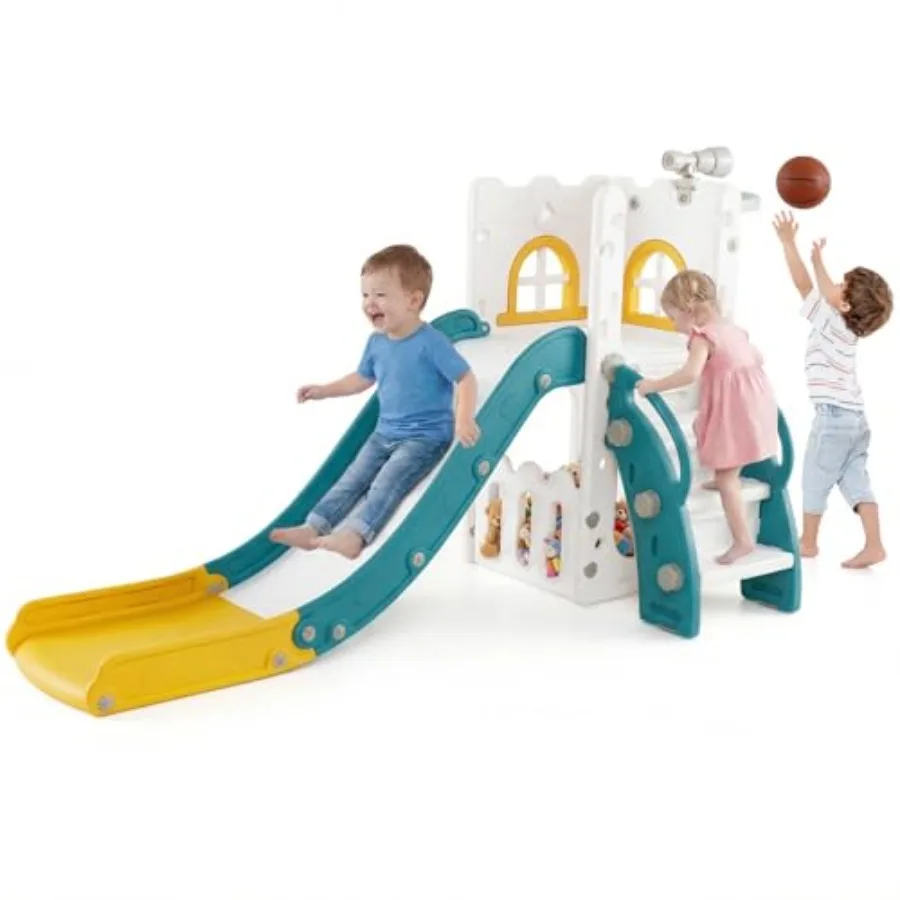 Детская горка 6 в 1 для дома и улицы с лазалкой, баскетбольным кольцом, телескопом и местом для хранения игрушек для мальчиков и девочек от 1 года, желтая
Детская горка 6 в 1 для дома и улицы с лазалкой, баскетбольным кольцом, телескопом и местом для хранения игрушек для мальчиков и девочек от 1 года, желтая
