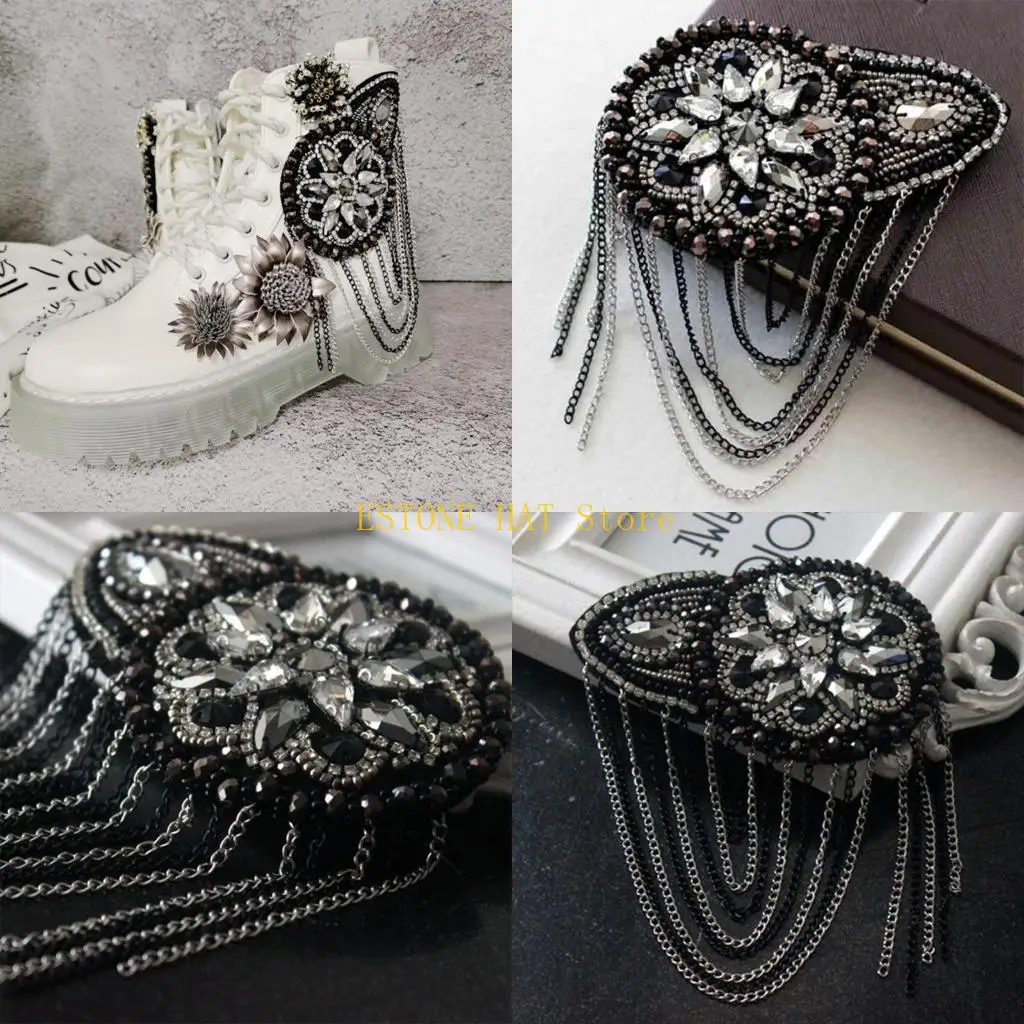 49MF Badges Chain Tassels Shoulder Pads Epaulet Shoulder Boards Rhinestones Shoulder Jewelry Vintage Tassel Link Chain Epa
49MF Badges Chain Tassels Shoulder Pads Epaulet Shoulder Boards Rhinestones Shoulder Jewelry Vintage Tassel Link Chain Epa