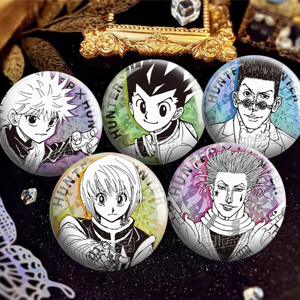 58mm Anime HUNTER×HUNTER Kawaii CURARPIKT Leorio PaladiKnight Cosplay COSTUME Badge Pin SPTE Tinplate Brooch Prop Xmas Gilf
58mm Anime HUNTER×HUNTER Kawaii CURARPIKT Leorio PaladiKnight Cosplay COSTUME Badge Pin SPTE Tinplate Brooch Prop Xmas Gilf