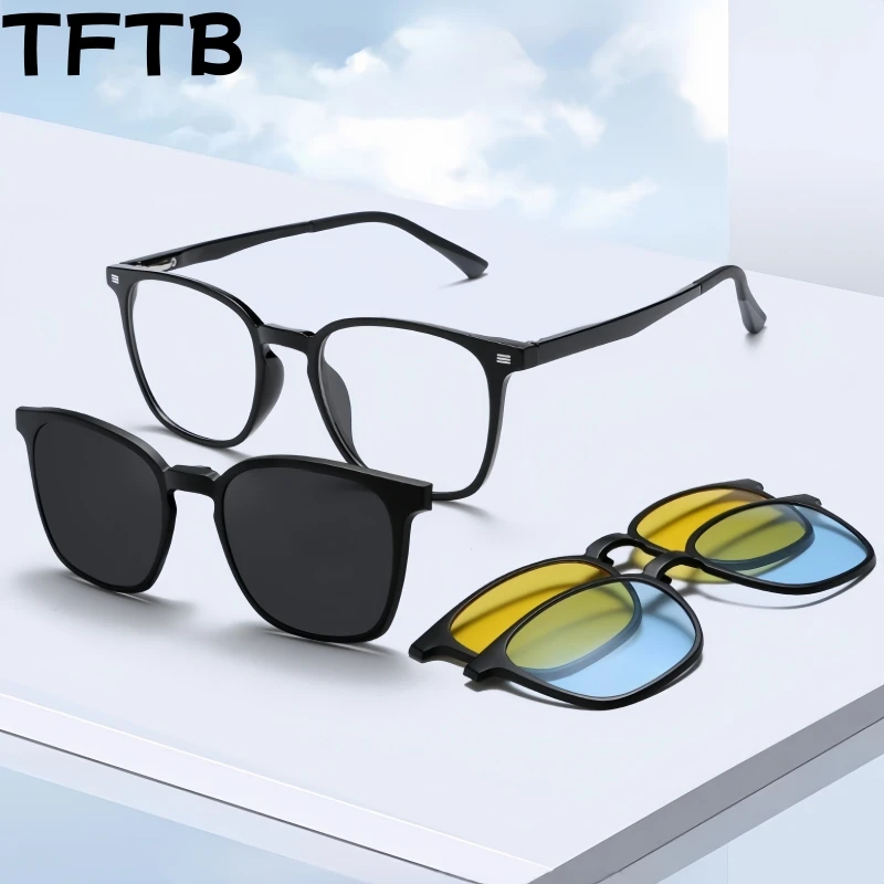 TFTB Men and Women Retro Round Magnetic Polarized Clip-On Glasses Ultralight Anti-UV Optical Prescription Eyeglasses Frame 140mm
TFTB Men and Women Retro Round Magnetic Polarized Clip-On Glasses Ultralight Anti-UV Optical Prescription Eyeglasses Frame 140mm