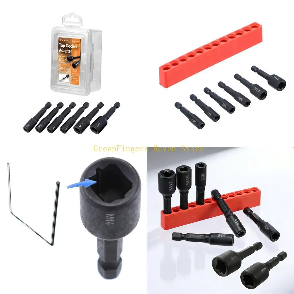 F68D 8Pcs Heavy Duty Tap Die Socket Adapter Threading Tool 1/4Inch Hexagonal Shank Machine
F68D 8Pcs Heavy Duty Tap Die Socket Adapter Threading Tool 1/4Inch Hexagonal Shank Machine