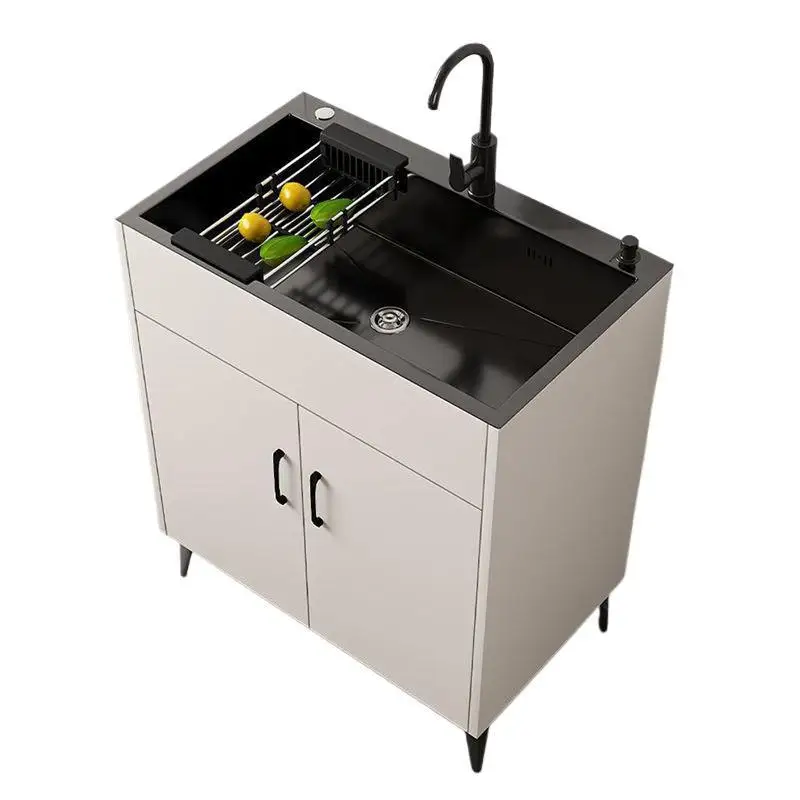 Kitchen Stainless Steel Vegetable Washing Household Solid Wood Sink Rental Room Cabinet Double Sink Simple Dishwasher Integrated
Kitchen Stainless Steel Vegetable Washing Household Solid Wood Sink Rental Room Cabinet Double Sink Simple Dishwasher Integrated