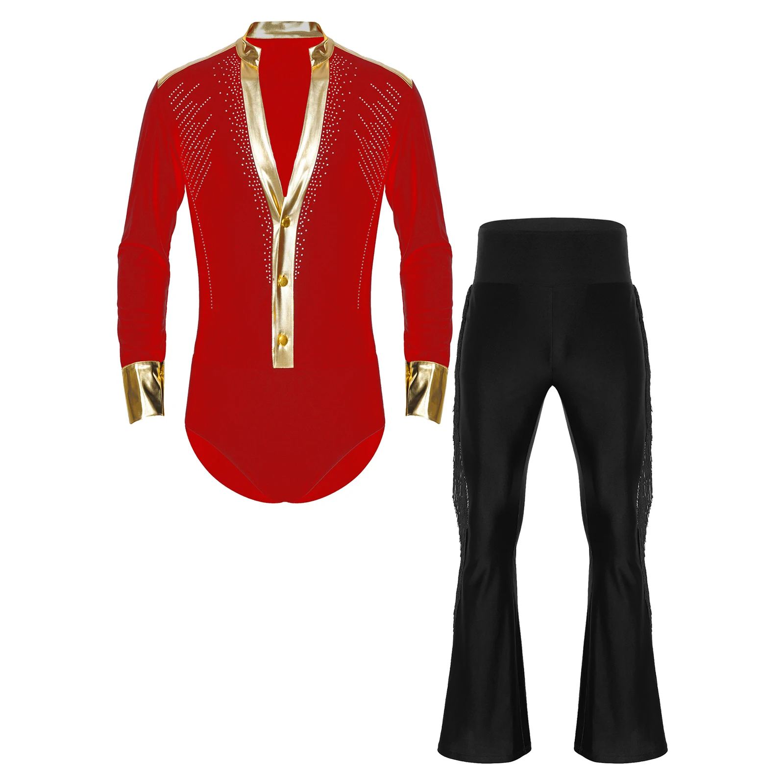 Men V Neck Latin Jazz Dance Leotard Shirt Bodysuit Outfit Glittery Gymnastics Figure Skating Ballroom Chacha Competition Costume
Men V Neck Latin Jazz Dance Leotard Shirt Bodysuit Outfit Glittery Gymnastics Figure Skating Ballroom Chacha Competition Costume