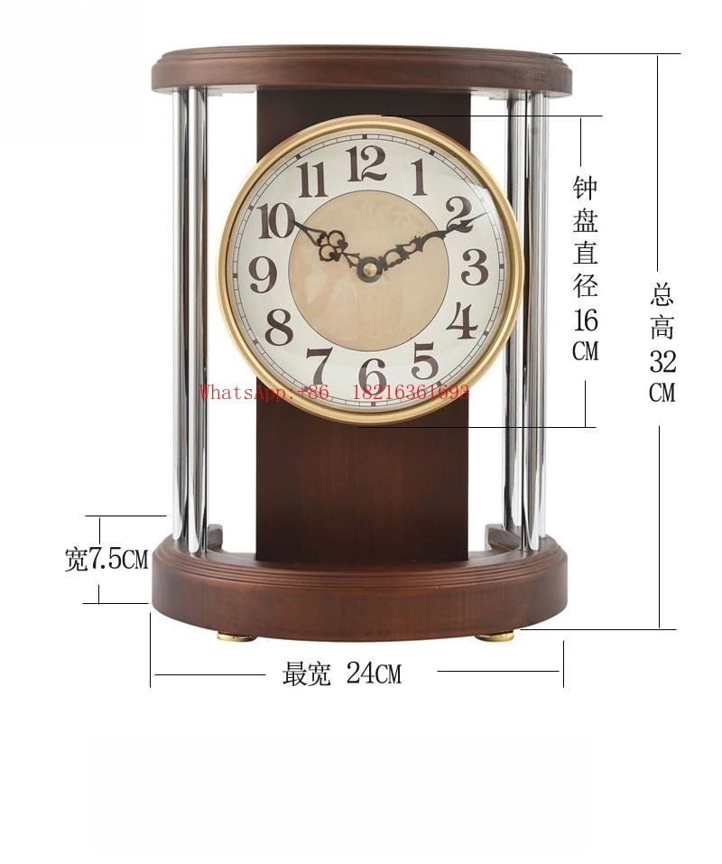 Solid Wood Retro Desk Clock Living Room Silent Pendulum Clock
Solid Wood Retro Desk Clock Living Room Silent Pendulum Clock