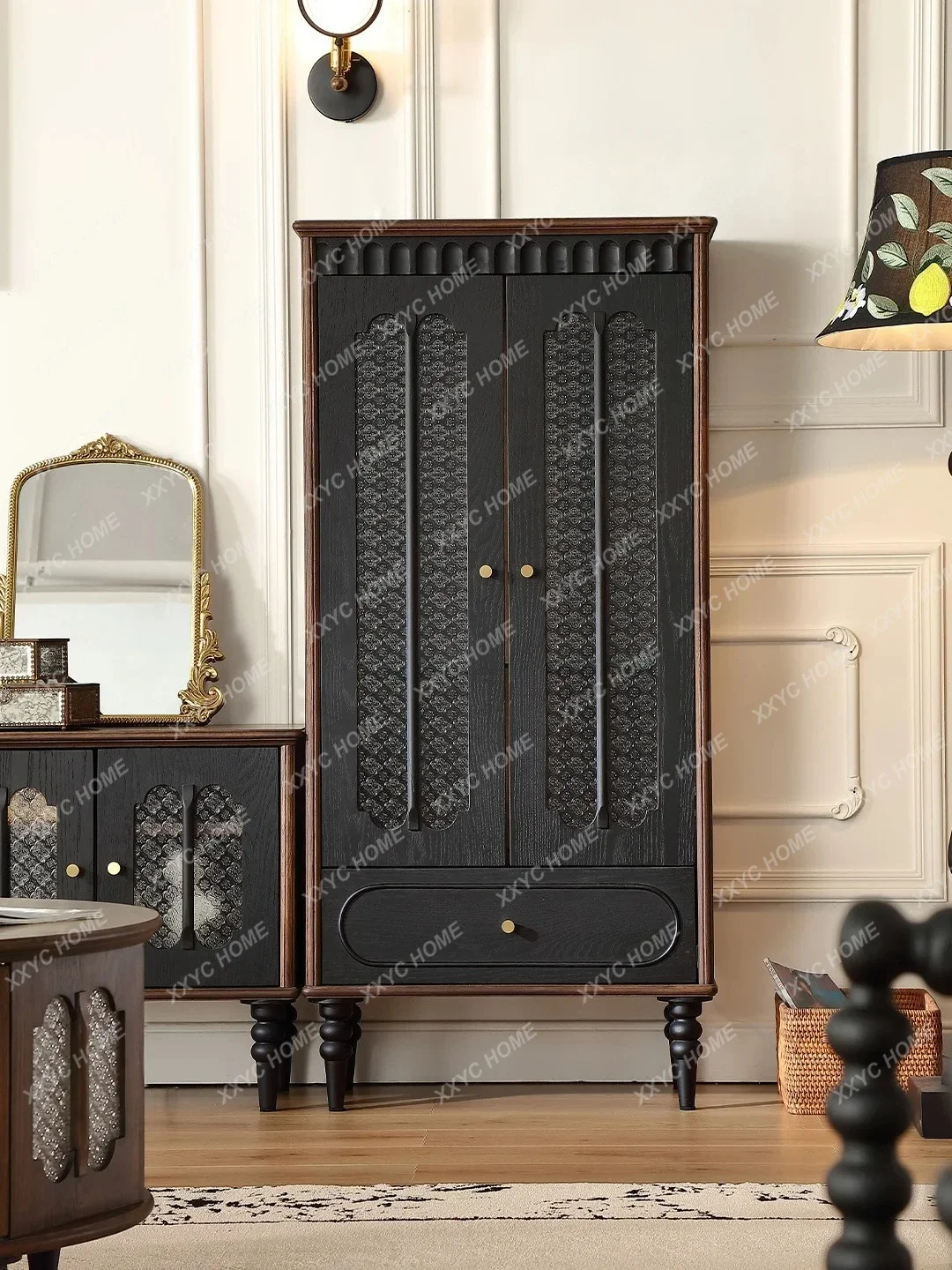 LMedieval wine cabinet retro display cabinet ash wood glass storage cabinet living room against the wall solid wood
LMedieval wine cabinet retro display cabinet ash wood glass storage cabinet living room against the wall solid wood