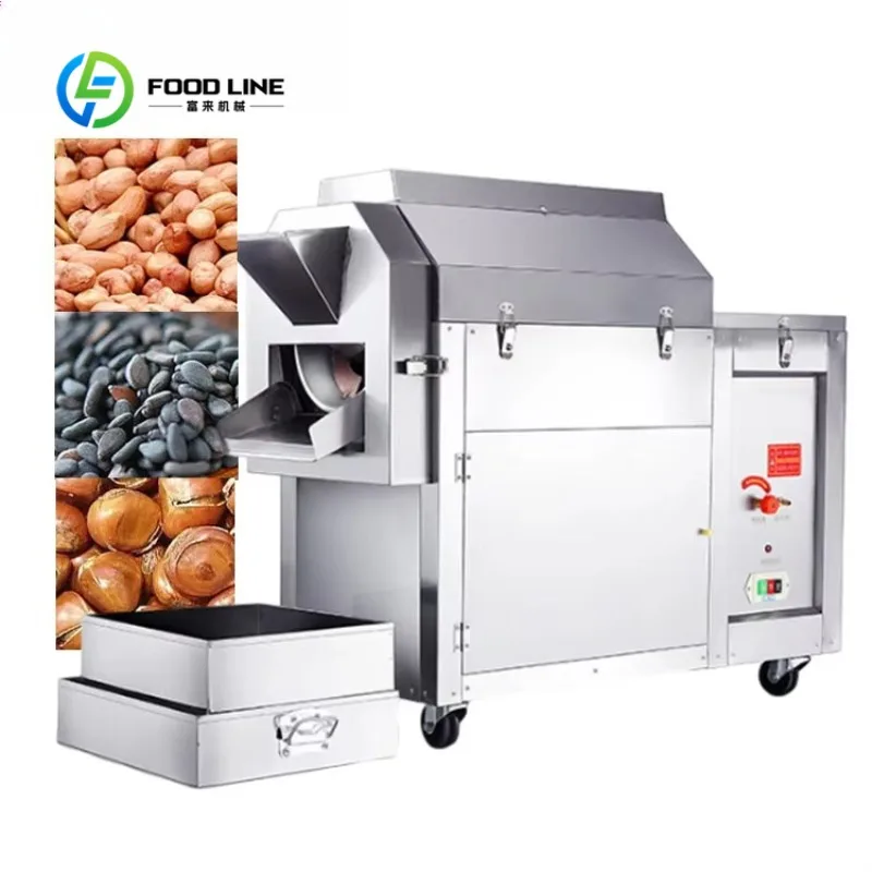 Custom Commercial Nut Roaster with Digital Control Panel Stainless Steel Automatic Stirring Equipment for Snack Shop Restaurant
Custom Commercial Nut Roaster with Digital Control Panel Stainless Steel Automatic Stirring Equipment for Snack Shop Restaurant
