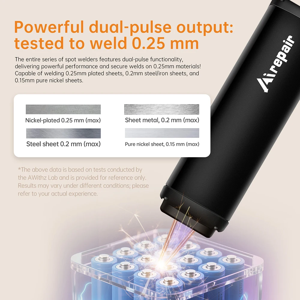 Portable Handheld Spot Welder 8 Gear Power Adjustable 18650 Lithium Battery DIY Welding Machine 0.1-0.25mm Welding Thickness
Portable Handheld Spot Welder 8 Gear Power Adjustable 18650 Lithium Battery DIY Welding Machine 0.1-0.25mm Welding Thickness
