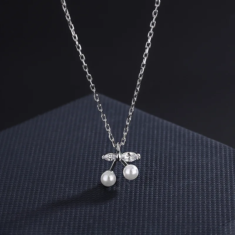 925 Silver Minimalist Imitation Pearl Cherry Pendant for Women's Birthday Party Gift Daily Wear
925 Silver Minimalist Imitation Pearl Cherry Pendant for Women's Birthday Party Gift Daily Wear