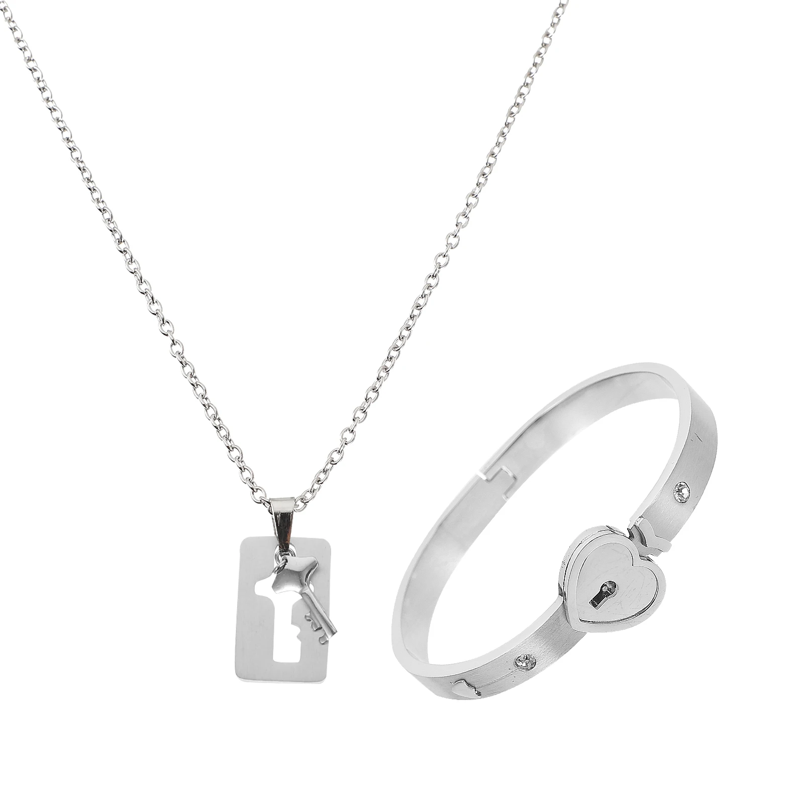 1 set Lock Necklace for Couples Bracelet Durable Comfortable Jewelry Gift Lovers Key Chain
1 set Lock Necklace for Couples Bracelet Durable Comfortable Jewelry Gift Lovers Key Chain