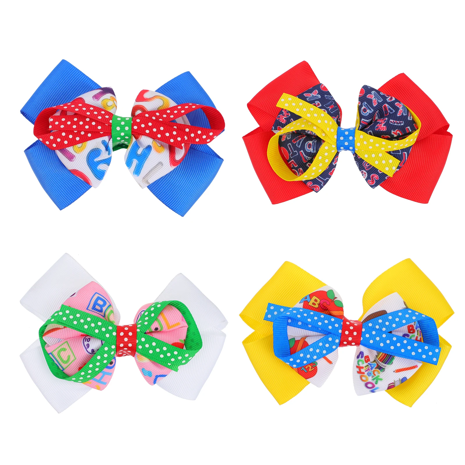 4 Pcs Children Hair Accessories Girls Bows Clip Barrettes Duckbill Hairpin Performance Headdress Printed Knot Sweet Graceful
4 Pcs Children Hair Accessories Girls Bows Clip Barrettes Duckbill Hairpin Performance Headdress Printed Knot Sweet Graceful