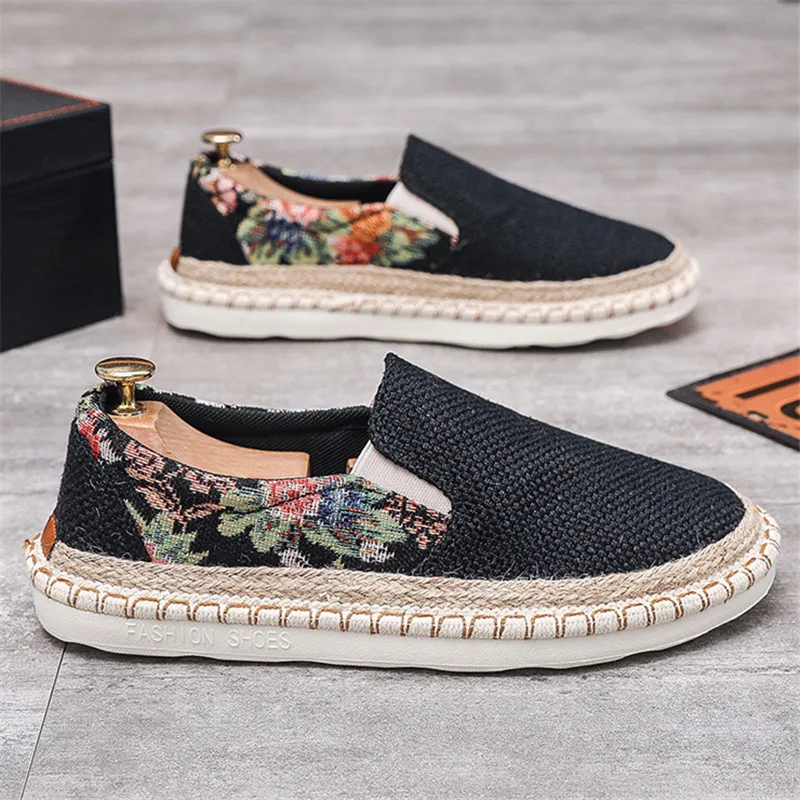 New Black Men Espadrilles Summer Breathable Casual Shoes for Men Slip on Shoes Comfort Flat Canvas Loafers Man Fisherman Shoes
New Black Men Espadrilles Summer Breathable Casual Shoes for Men Slip on Shoes Comfort Flat Canvas Loafers Man Fisherman Shoes