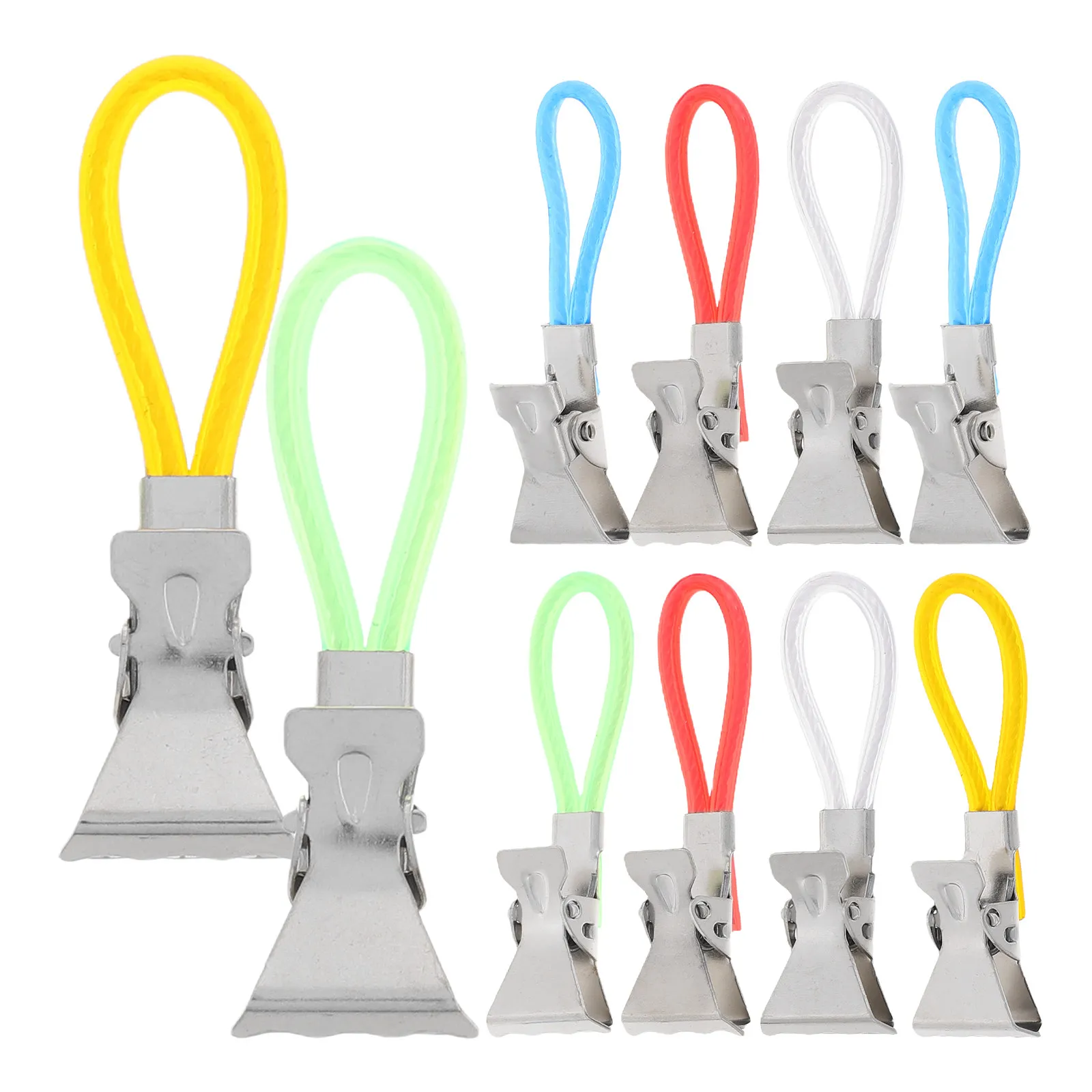 10Pcs Metal Towel Clips Hanging Rope Multifunctional Bathroom Kitchen Bedroom Hook Small Towel Holders Reusable Clip Rings
10Pcs Metal Towel Clips Hanging Rope Multifunctional Bathroom Kitchen Bedroom Hook Small Towel Holders Reusable Clip Rings