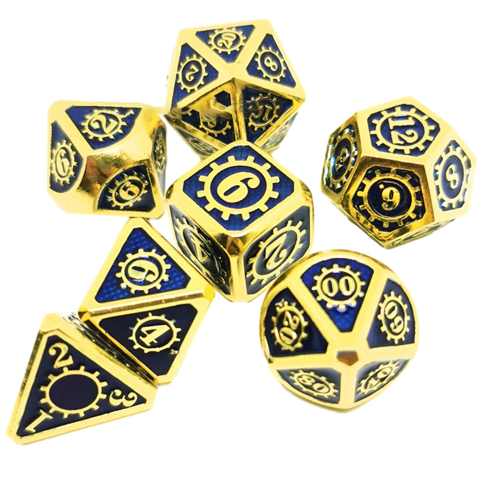 Shop Home Office Dice Metal Dice Custom Set Metal Multi-Sided Precise Rolling Stunning Design Role-playing Games
