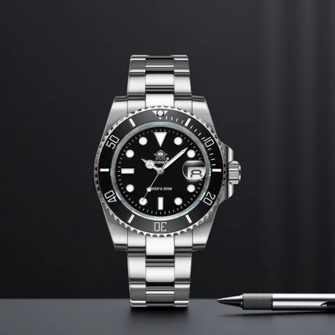 ADDIESDIVE Stainless Steel Watch Men's European and American Business Leisure Quartz Watch Waterproof Outdoor Sports Watch