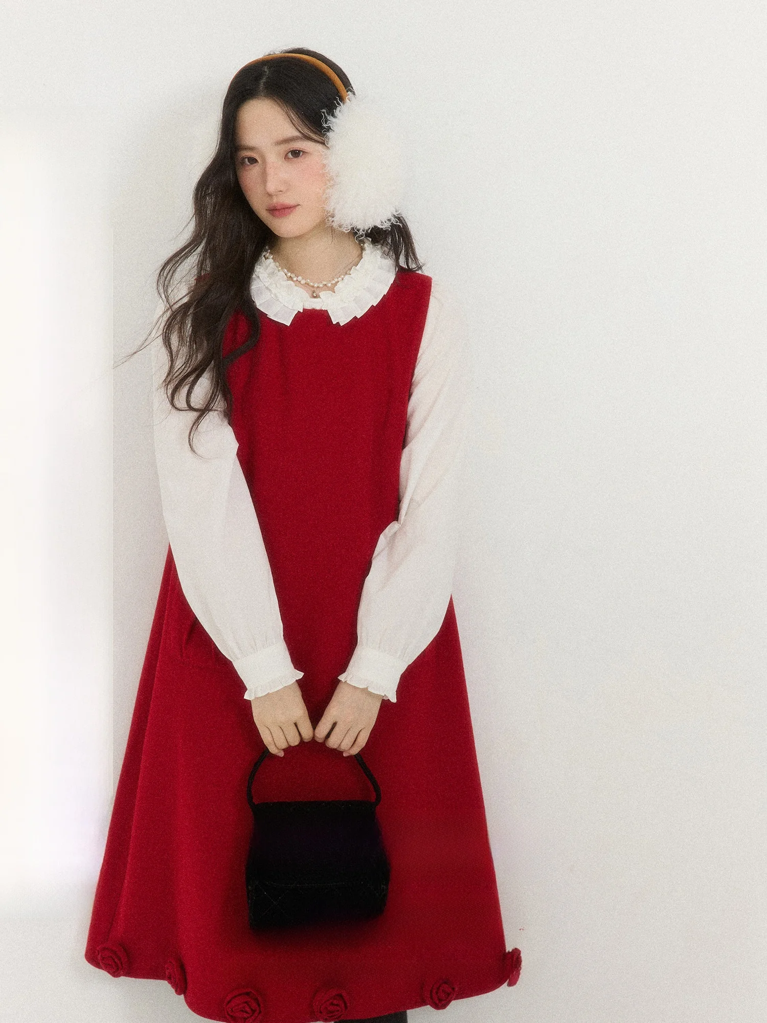 Red Wool Blend Vest Dress Women's A-Line Base Layer Skirt Retro Style Sleeveless Casual Wear Standard Fit Winter Collection
Red Wool Blend Vest Dress Women's A-Line Base Layer Skirt Retro Style Sleeveless Casual Wear Standard Fit Winter Collection