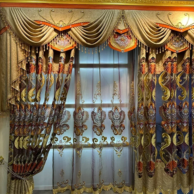 New European-style High-end Velvet Jacquard Thickened Blackout Curtains for Living Room Bedroom Villa Curtain Home Decor
New European-style High-end Velvet Jacquard Thickened Blackout Curtains for Living Room Bedroom Villa Curtain Home Decor