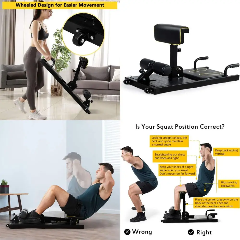 8-in-1 Workout Machine with Adjustable Height & Protective Foam, Multiple Position Training for Sissy Squat, Push-up, Sit-up, Ro
8-in-1 Workout Machine with Adjustable Height & Protective Foam, Multiple Position Training for Sissy Squat, Push-up, Sit-up, Ro