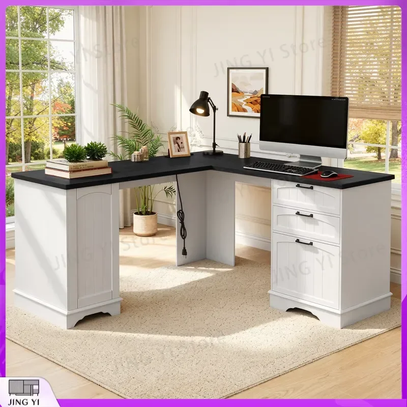 L-Shaped Office Desk with USB Charging Port Waterproof Filing Cabinet Easy Assembly Modern Eco Friendly Workstation for Home
L-Shaped Office Desk with USB Charging Port Waterproof Filing Cabinet Easy Assembly Modern Eco Friendly Workstation for Home