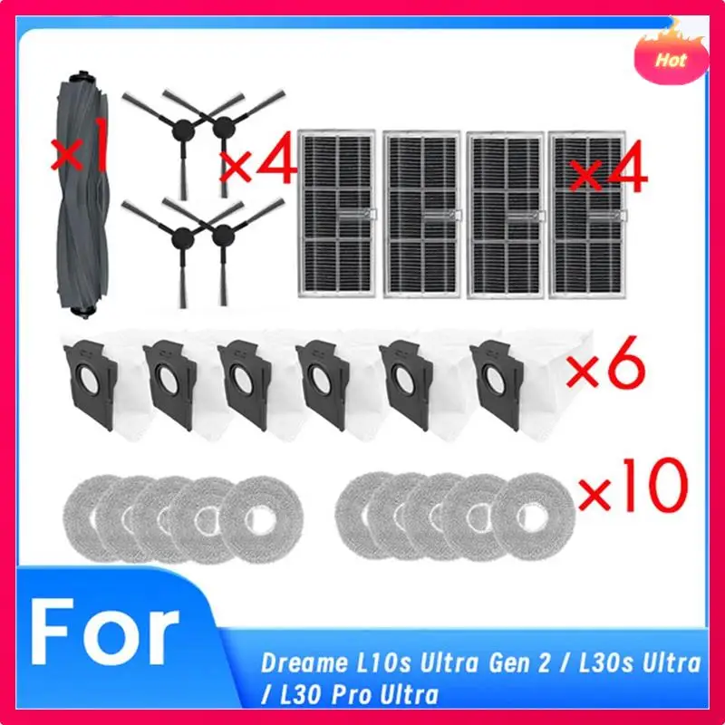 ABYP 25 шт. для Dreame L10s Ultra Gen 2/L30s Ultra/L30 Pro Ultra Robot Вакуумная основная боковая щетка Швабра Фильтр Мешки для пыли
ABYP 25 шт. для Dreame L10s Ultra Gen 2/L30s Ultra/L30 Pro Ultra Robot Вакуумная основная боковая щетка Швабра Фильтр Мешки для пыли
