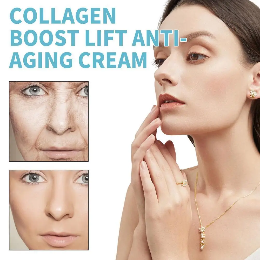 1Pc Collagen Anti-Aging Cream Firming Wrinkle Lighten Chloasma Dark Spots Fade Fine Lines Moisturize Nourishing Face Skin Care
1Pc Collagen Anti-Aging Cream Firming Wrinkle Lighten Chloasma Dark Spots Fade Fine Lines Moisturize Nourishing Face Skin Care