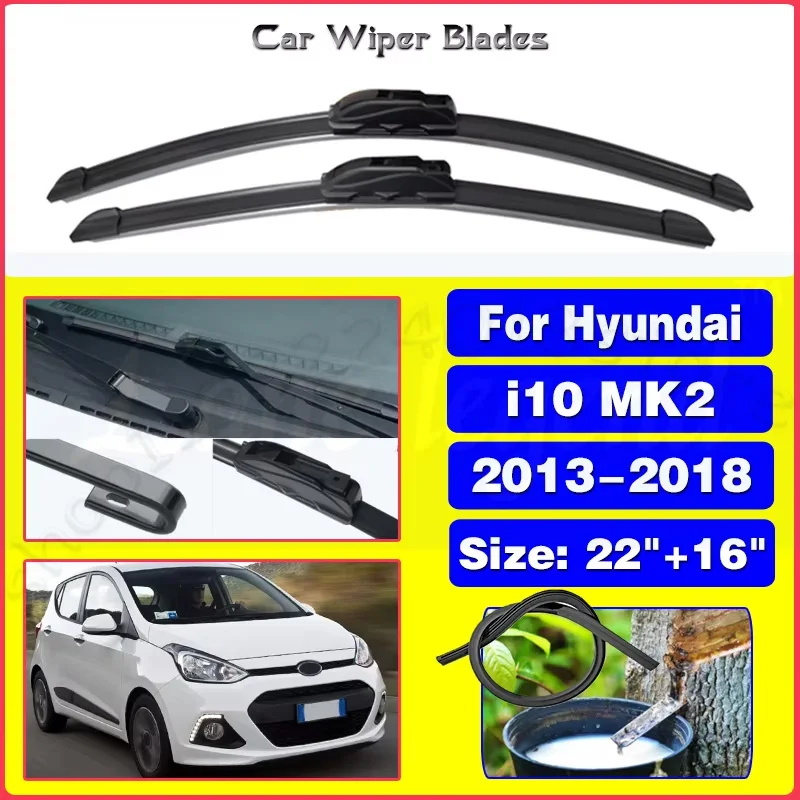 For Hyundai i10 MK2 2013 - 2018 Windshield Windscreen Window Rain Brushes 22"+16" Silent upgrade version
For Hyundai i10 MK2 2013 - 2018 Windshield Windscreen Window Rain Brushes 22"+16" Silent upgrade version