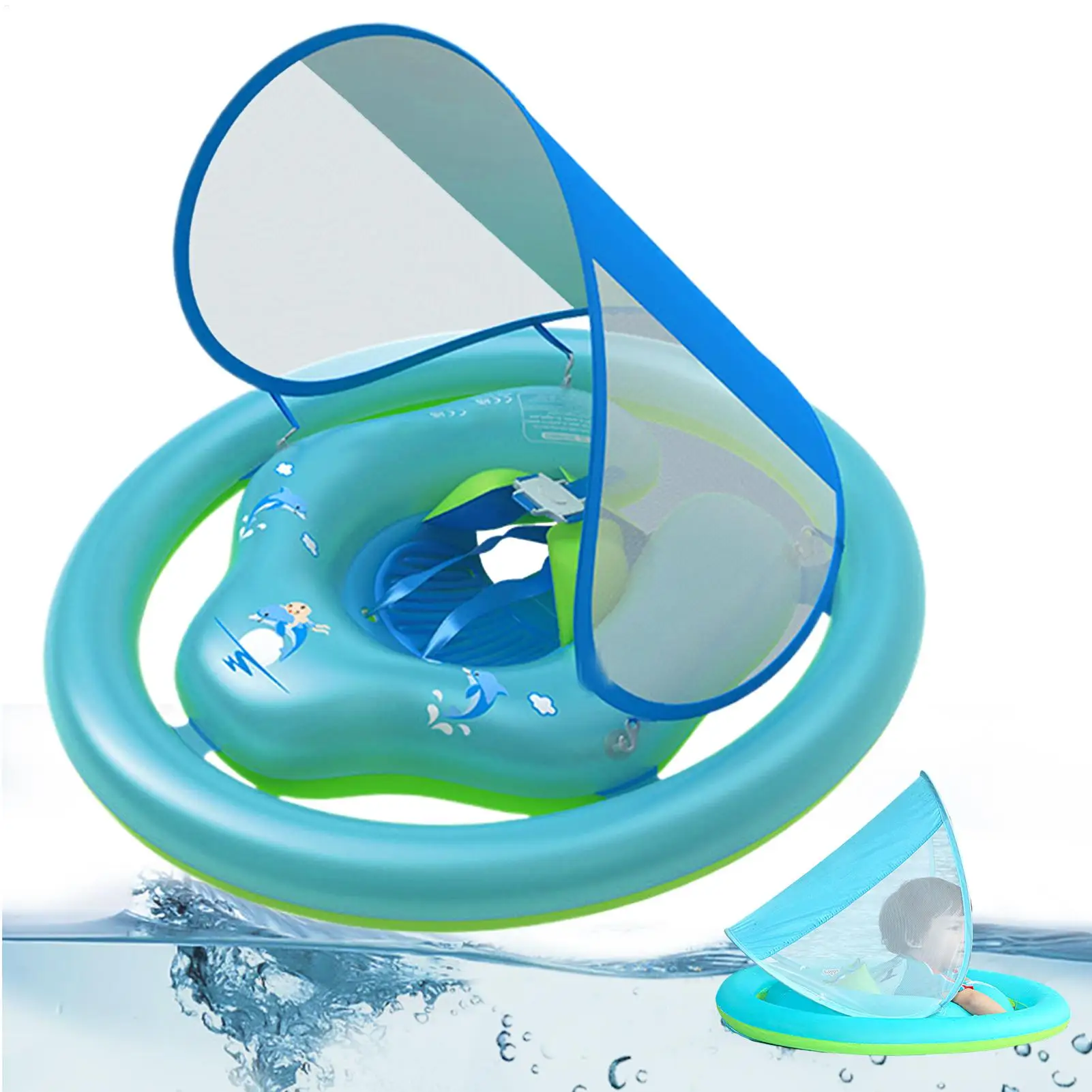 Baby Float With Canopy Baby Pool Float With Canopy Inflatable Swim Ring Sun Protection Water Toys For Toddler Kids Outdoor Games
Baby Float With Canopy Baby Pool Float With Canopy Inflatable Swim Ring Sun Protection Water Toys For Toddler Kids Outdoor Games
