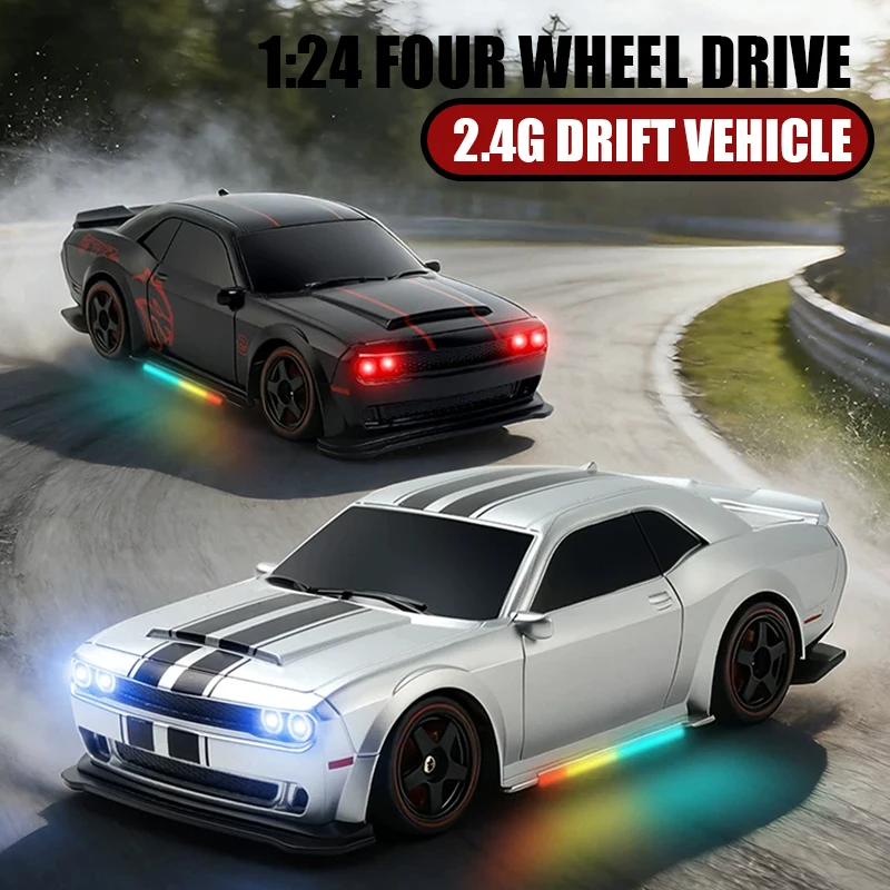 1/24 4WD RC Drift Race Car 2.4G Remote Control Dodge Style Drifting Vehicle with LED Lights Replaceable Tires for Children Toy
1/24 4WD RC Drift Race Car 2.4G Remote Control Dodge Style Drifting Vehicle with LED Lights Replaceable Tires for Children Toy