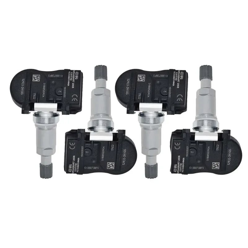 Датчик давления в шинах 529333N100 52933B1100 529332J100 52933A5100 TPMS система контроля давления в колесах для Kia Hyundai, 4 шт.
Датчик давления в шинах 529333N100 52933B1100 529332J100 52933A5100 TPMS система контроля давления в колесах для Kia Hyundai, 4 шт.