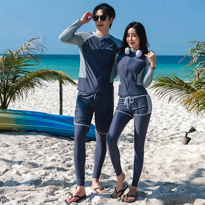 Women's 5pcs/Men's 3pcs Rash Guards Swimsuit UV Sun Protection Long Sleeve Swim Shirt and Pants Beachwear Matching Couples
Women's 5pcs/Men's 3pcs Rash Guards Swimsuit UV Sun Protection Long Sleeve Swim Shirt and Pants Beachwear Matching Couples
