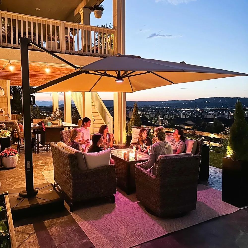 LEAF 9' X 12' Rectangle Patio Umbrella Large Outdoor Aluminum Umbrella Offset Umbrella with 360-degree Rotation Cantileve
LEAF 9' X 12' Rectangle Patio Umbrella Large Outdoor Aluminum Umbrella Offset Umbrella with 360-degree Rotation Cantileve