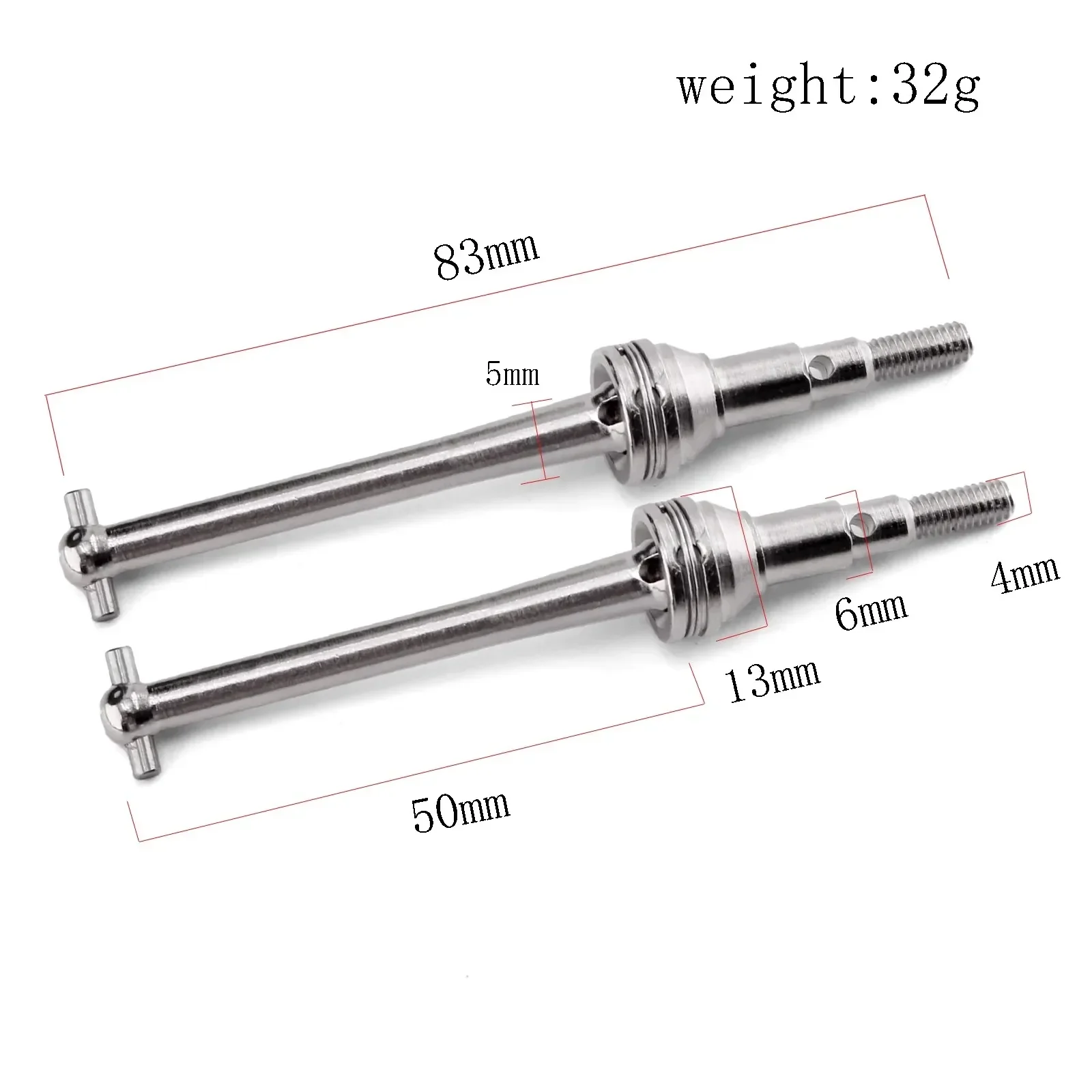 2PCS 1/16 RC Car Metal F/R Drive Shaft CVD 16410 For MJX 16207 16208 14209 14210 RC Truck Upgrade Parts
2PCS 1/16 RC Car Metal F/R Drive Shaft CVD 16410 For MJX 16207 16208 14209 14210 RC Truck Upgrade Parts